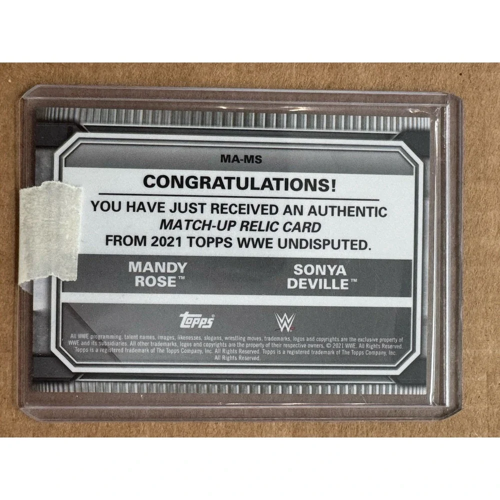 2021 Topps WWE Undisputed Match-Up Relic‎ Mandy Rose Sonya Deville 31/50
